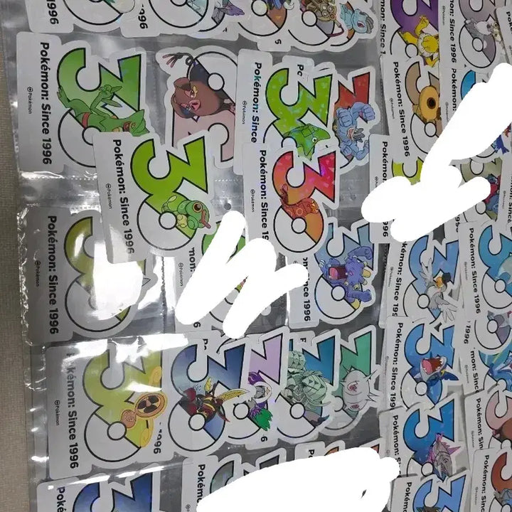 [BUNJANG] Pokemon 30th Anniversary Logo Sticker Set / 포켓몬 30주년 기념 로고스티커 판매 스티커