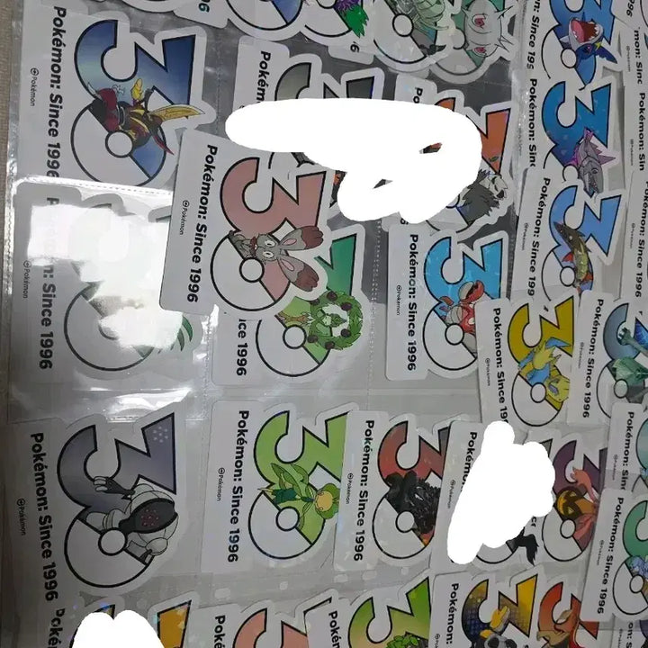 [BUNJANG] Pokemon 30th Anniversary Logo Sticker Set / 포켓몬 30주년 기념 로고스티커 판매 스티커