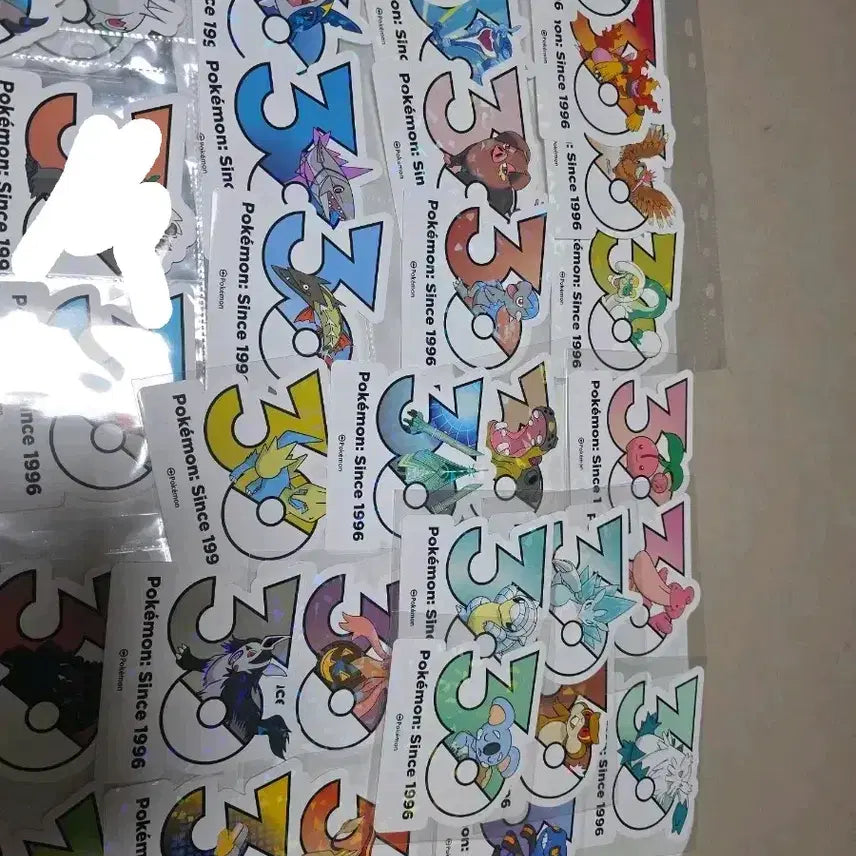 [BUNJANG] Pokemon 30th Anniversary Logo Sticker Set / 포켓몬 30주년 기념 로고스티커 판매 스티커