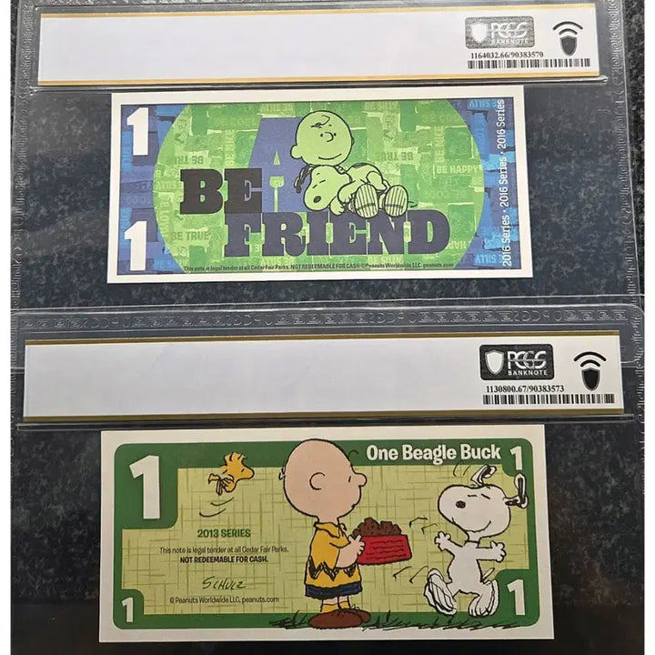 [BUNJANG] Snoopy 1 Dollar Coin Set (2 Types, Graded) / *상품번호-가1221*미국 Snoopy 1dollar정품 2종 일괄