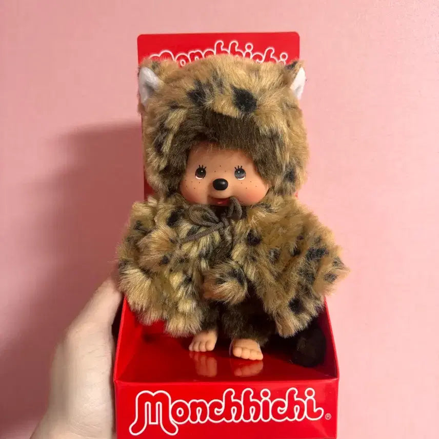 [BUNJANG] Monchhichi Leopard Boxed Plush Toy / 몬치치 레오파드 박스형