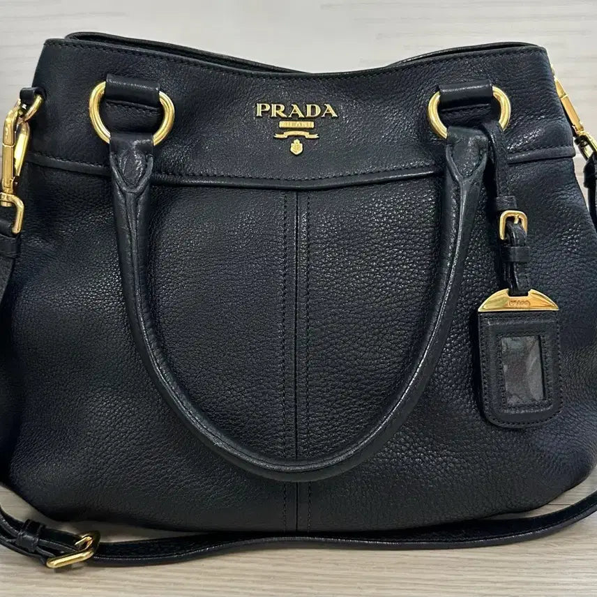 [BUNJANG] Prada Vitello Daino 2-Way Shoulder Tote Bag / 프라다 정품 비텔로 다이노 투웨이백 숄더백 토트백