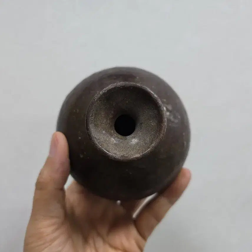 [BUNJANG] Authentic Goryeo Dynasty Black Glaze Small Bottle / 진품 고려시대 흑유 소병