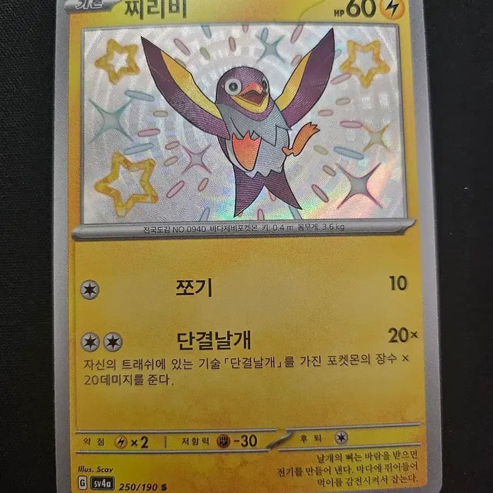 [BUNJANG] Pokemon Card Toxel S Card / 포켓몬 카드 찌리비 S 카드 판매합니다.