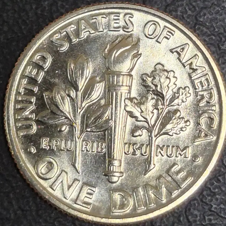 [BUNJANG] 1992 D Mint Error US 10 Cent Coin - Double Rim (Uncirculated) / 1992년 D발행 미국 10센트 더블 림  주조에러 (완전 미사용)