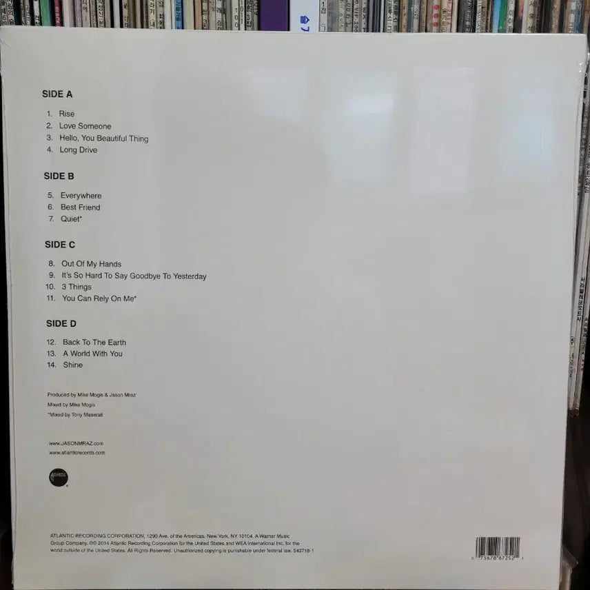 [BUNJANG] Jason Mraz "Yes!" 5th Album LP Vinyl (Sealed) / 제이슨 므라즈 5집 Yes! LP 바이닐 미개봉