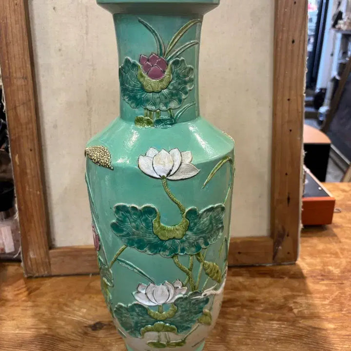 [BUNJANG] Bird and Flower Motif Embossed Vase / 화조문 양각 화병