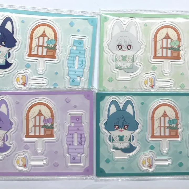 [BUNJANG] Ensemble Stars! Esprit Esp. Kanna Yume Raika ChuuStar Cafe Fox Acrylic Standee Bundle / 앙스타 에스프리 에스 칸나 유메 라이카 중스타 보송보송 카페 여우 아크릴