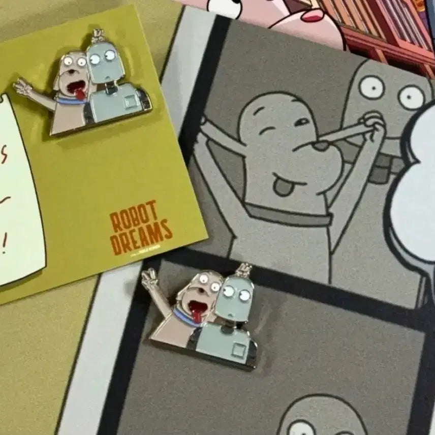 [BUNJANG] Robot Dream Dog Robot Snap Badge / 로봇드림 도그 로봇 찰칵 뱃지