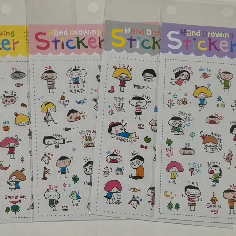 [BUNJANG] Hand-Drawn Stickers / 고전문구 손 드로잉 스티커