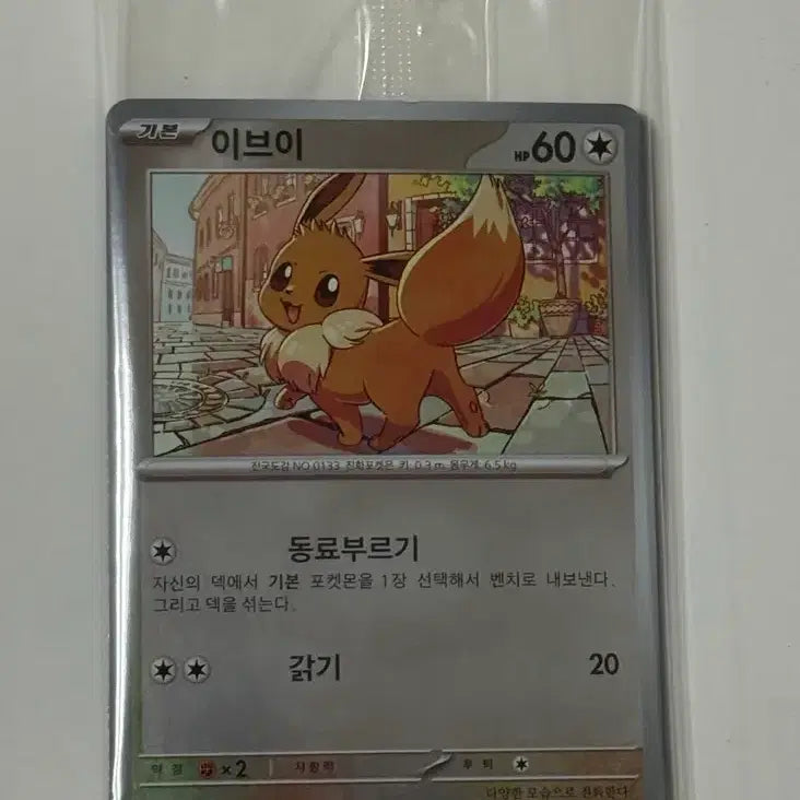 [BUNJANG] Pokemon Eevee Promo Card (Sealed) / 포켓몬스터 미개봉 이브이 프로모 카드