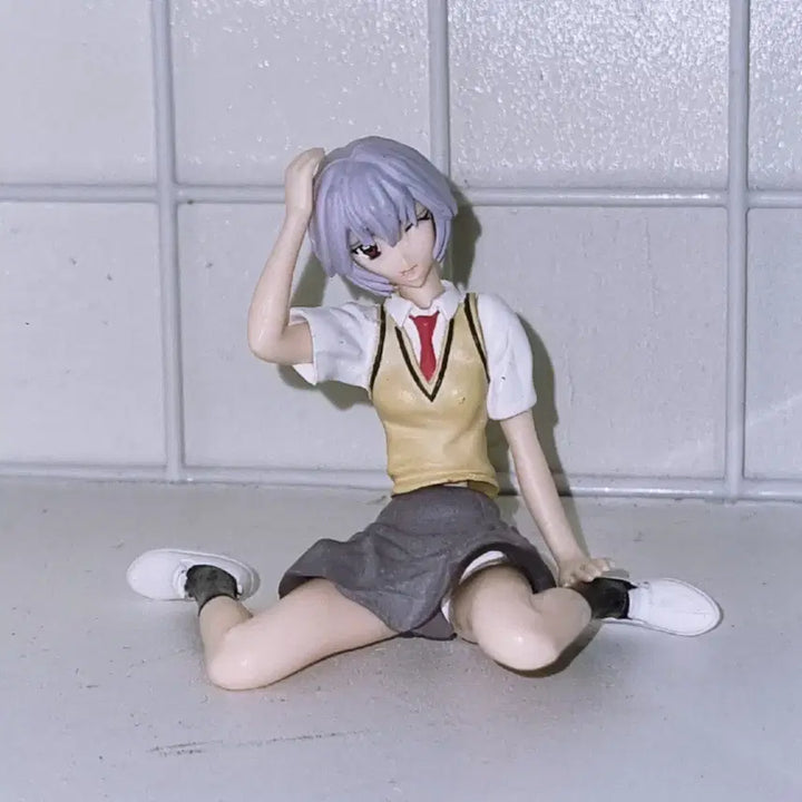 [BUNJANG] Evangelion Rei Ayanami Classic School Uniform Mini Figure / 에반게리온 레이 고전 교복 미니 피규어 HGIF 미소녀