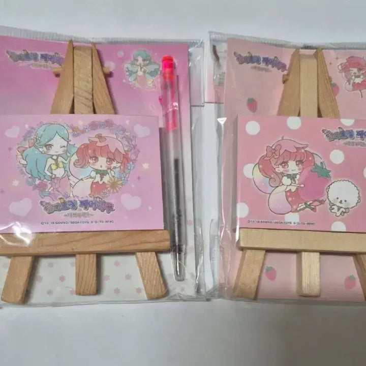 [BUNJANG] Fairy Ru Ballpoint Pen Easel Memo Pad / 고전문구 페어리루 볼펜 이젤 메모지
