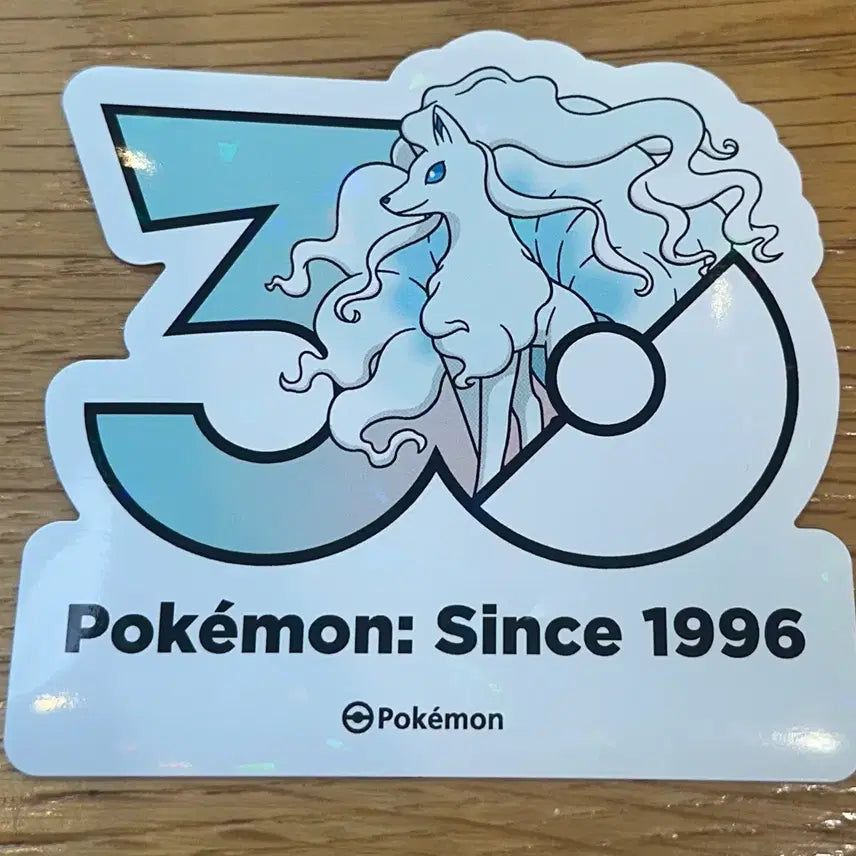 [BUNJANG] Pokemon 30th Anniversary Alolan Ninetales Logo Sticker / 포켓몬 30주년 기념 로고스티커 알로라 나인테일 판매