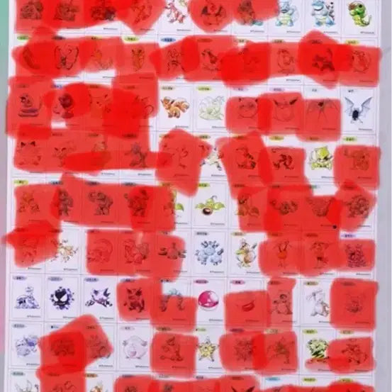 [BUNJANG] Pokemon Sticker Set 30th Anniversary First Edition Artwork / 포캣몬 띠부씰 30주년 초판 아트웍 교환 판매