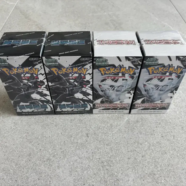 [BUNJANG] Pokemon Card Black Kyurem &amp; White Kyurem 4 Box Bundle Set / 포켓몬카드 블랙볼트&amp;화이트플레어 4박스 일괄