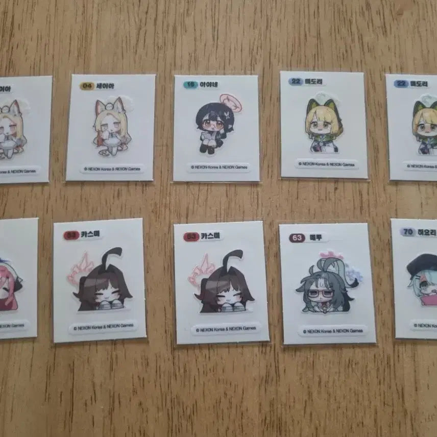 [BUNJANG] Blue Archive Sticker Collection - Individual / Bundle Set / 블루아카이브 띠부씰 2차 개별/일괄