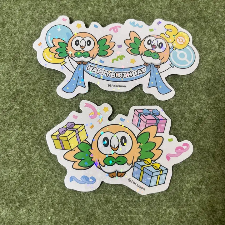 [BUNJANG] Pokemon 30th Anniversary Moltres Birthday Sticker Set / 포켓몬 성수 올리브영 30주년 벌스데이 생일 나몰빼미 스티커