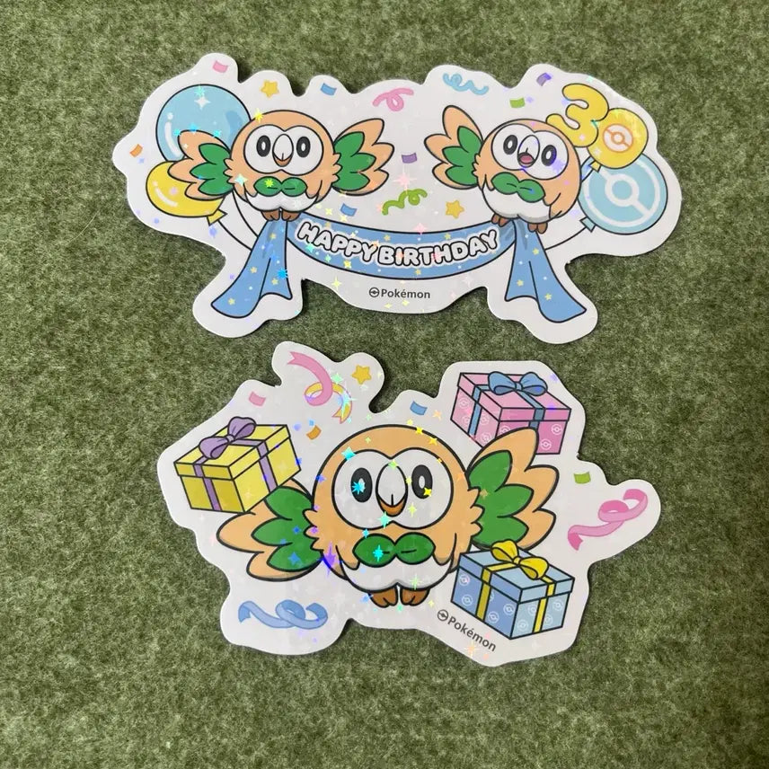[BUNJANG] Pokemon 30th Anniversary Moltres Sticker Set / 포켓몬 성수 올리브영 30주년 벌스데이 생일 나몰빼미 스티커