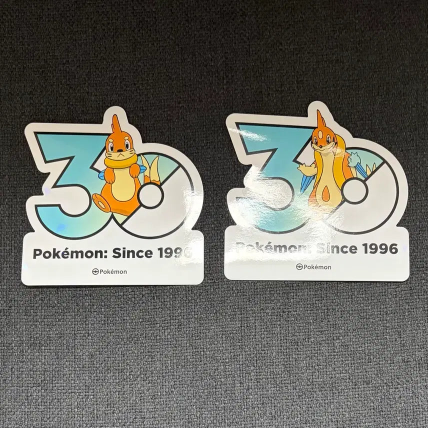 [BUNJANG] Pokemon 30th Anniversary Logo Sticker Set - Vaporeon &amp; Floatzel / 한국한정] 포켓몬 30주년 로고 스티커 브이젤 플로젤 세트