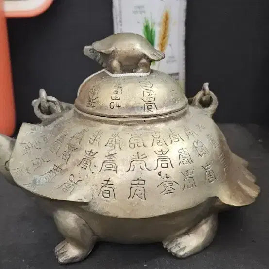 [BUNJANG] Brass Teapot with Turtle Motif / 거북이 문양 황동주전자