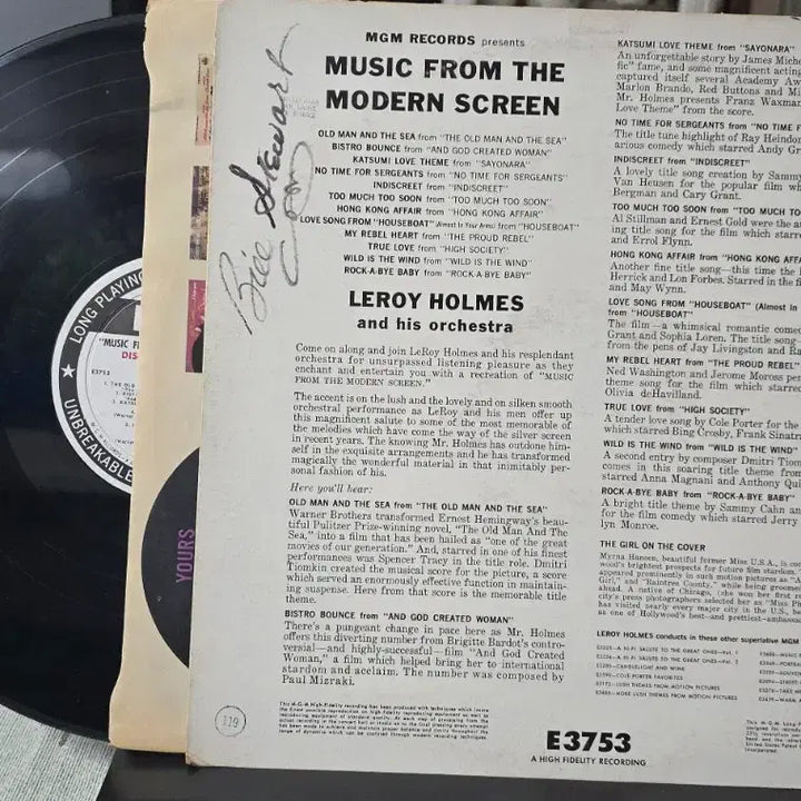 [BUNJANG] LeRoy Holmes Orchestra - Music From The Modern Screen LP (1959) / OST_리로이 홈즈 Music~Modern Screen_LP US