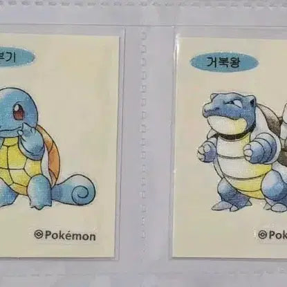 [BUNJANG] Pokemon 30th Anniversary Artwork Stickers: Squirtle, Blastoise / 포켓몬 30주년 아트워크 띠부씰 꼬부기 거북왕