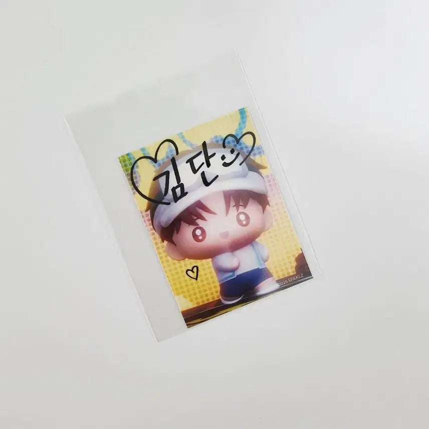 [SOLD OUT] 레진 스파클즈 시그 팝업 징크스 김단 뽀시래기 미니 포토카드 양도