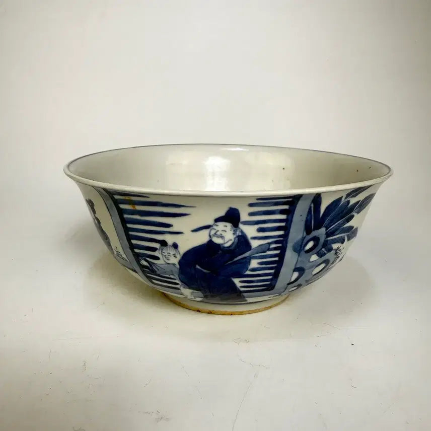 [BUNJANG] Blue and White Figure Decorated Jar / 청화 인물문 완