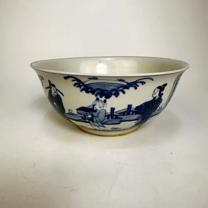 [BUNJANG] Blue and White Figure Decorated Jar / 청화 인물문 완