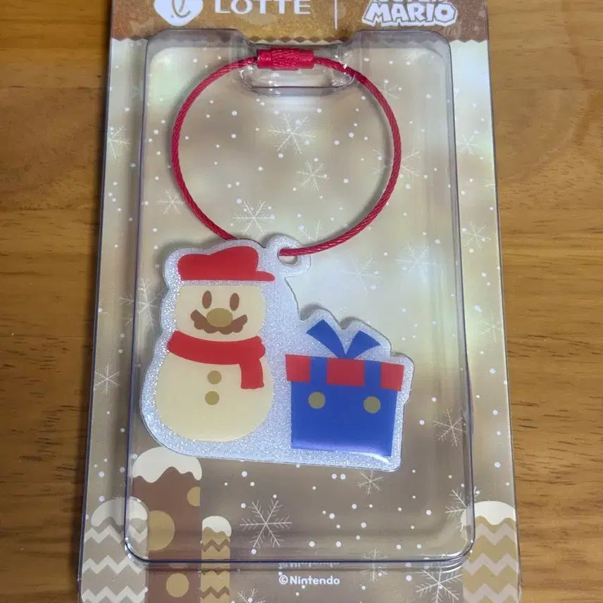 [BUNJANG] Nintendo Mario Snowman Keyring / 마리오 리플렉터 롯데 닌텐도팝업 특전