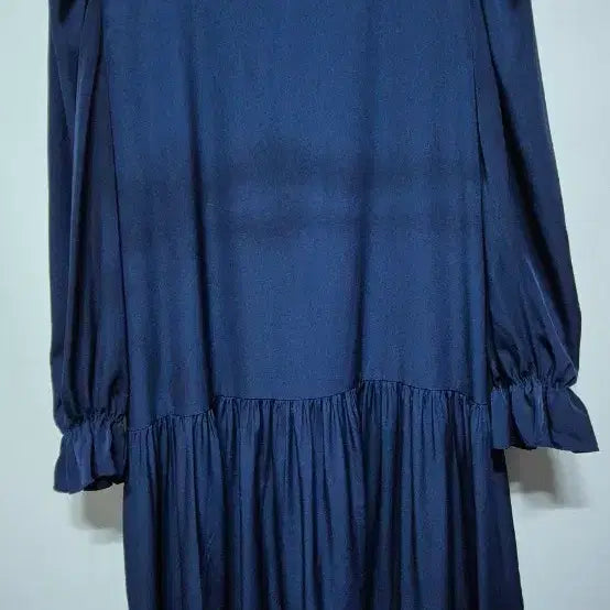 [BUNJANG] Navy Frill Long Dress Size 66 / 네이비 프릴 롱 원피스 66