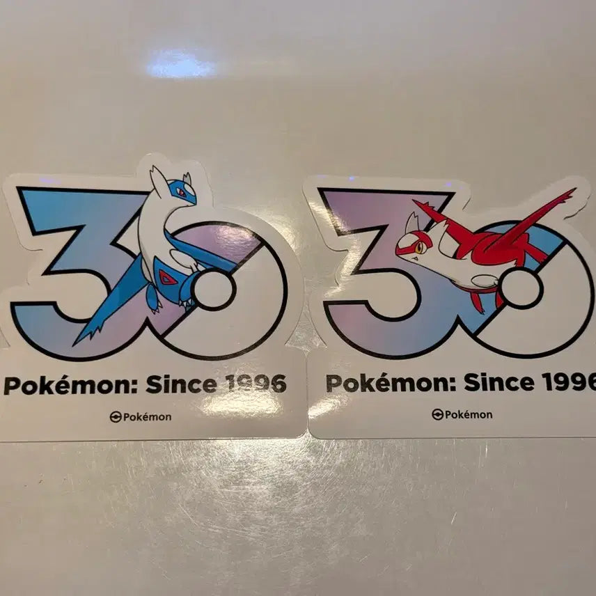 [BUNJANG] Pokemon 30th Anniversary Latios + Latias Logo Sticker / 포켓몬 30주년 로고 스티커 라티오스 + 라티아스
