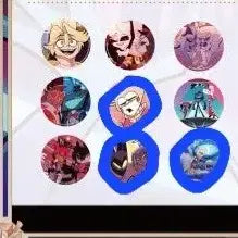 [BUNJANG] Hazbin Hotel Black Balloon Season 2 Can Badge D Set Split Set / 해즈빈호텔 블랙벌룬 시즌2 캔뱃지 D세트 분철
