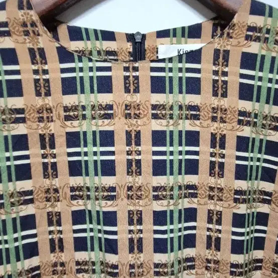 [BUNJANG] Klem Check Pattern Midi Dress Size 66 / Klem 체크 패턴 원피스 66