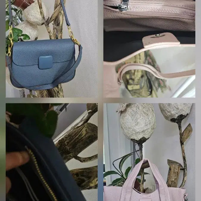 [BUNJANG] Genuine Leather Tote Bag/Crossbody Shoulder Bag Set / 가죽 토트백/크로스백 숄더백일괄