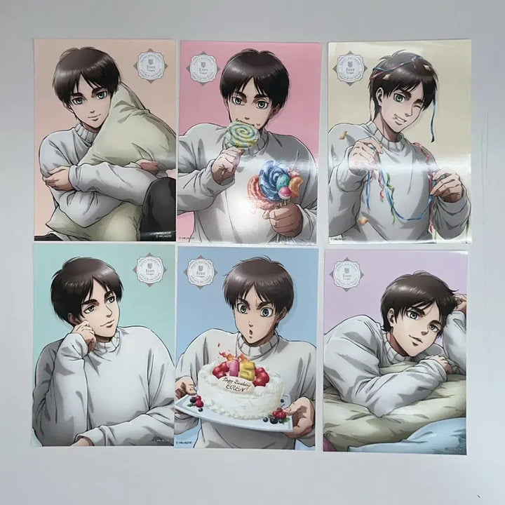 [BUNJANG] Attack on Titan Eren Birthday Official Postcard Bromide Netmarble L-Size Set / 진격거 에렌 생일 기념 공식 엽서 브로마이드 넷프리 L사이즈 세트