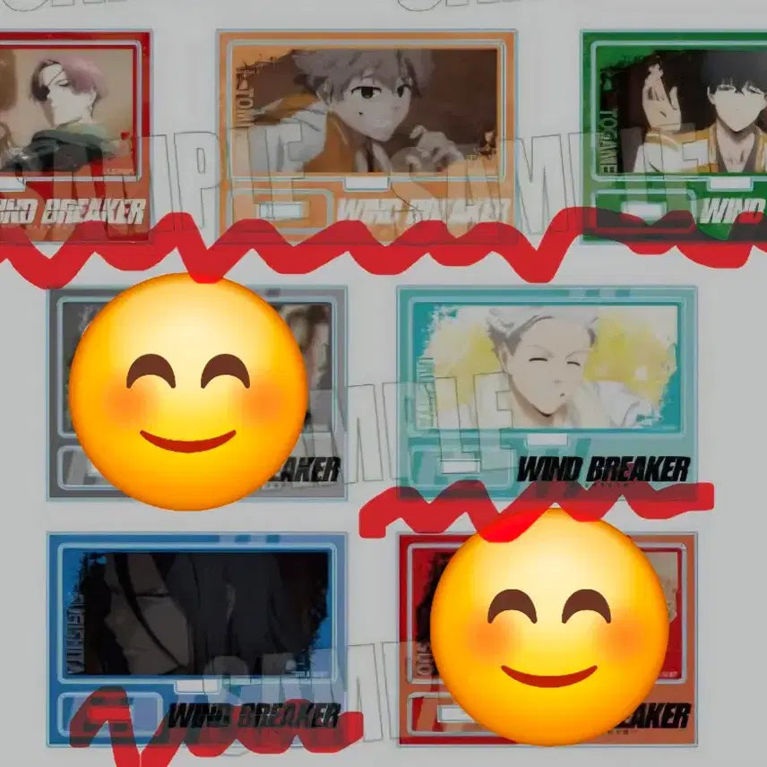[BUNJANG] Wind Breaker Trading Mini Acrylic Stand Bundle Set - Umemiya, Suo / 일괄) 윈드브레이커 윈브레 트레이딩 메모리즈 아크릴 쿠지 스오 우메미야