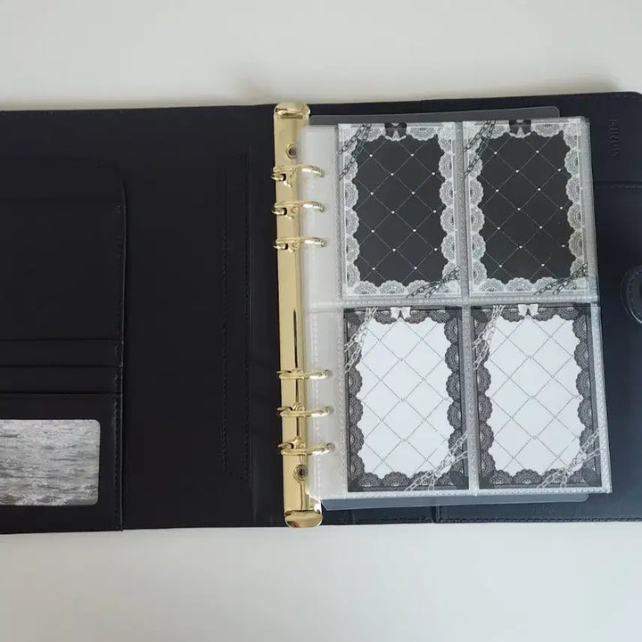 [BUNJANG] Miniut A5 Binder Black Set with 20 Inserts and 16 Card Sleeves / 미뉴잇 A5 바인더 블랙 양도 속지 20장, 대지 16장 포함