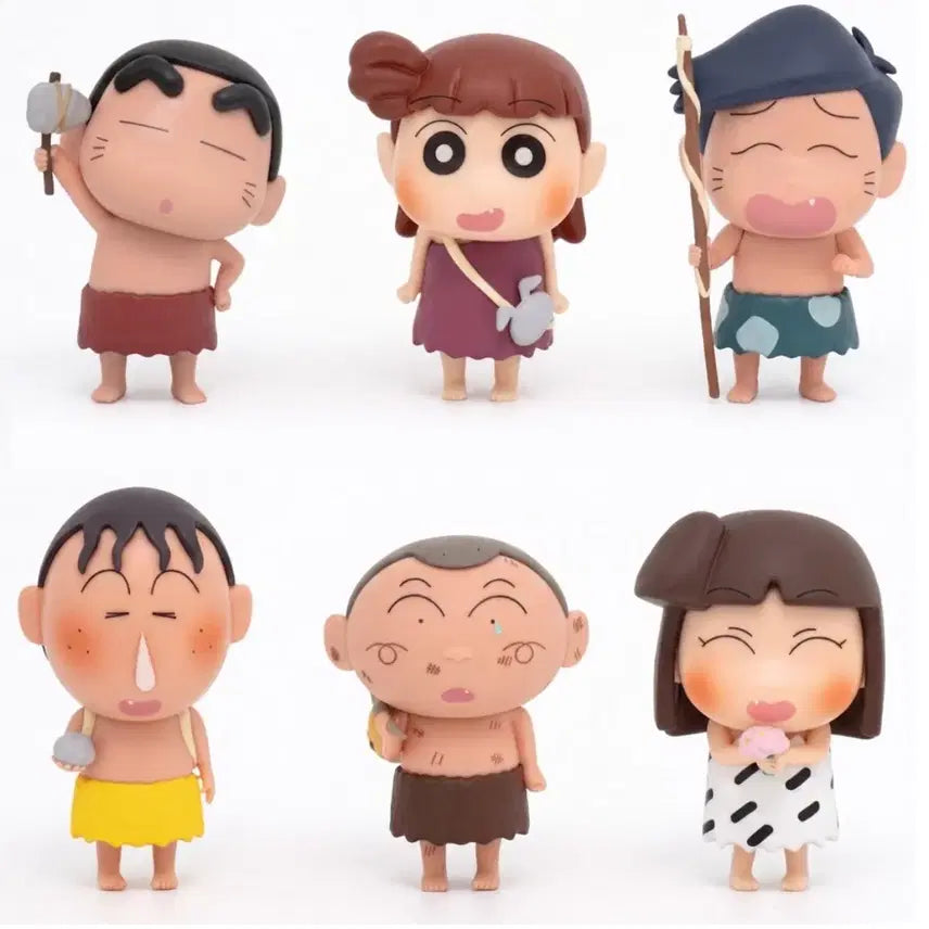 [BUNJANG] Crayon Shin-chan Primitive Era Figure Full Set (Includes Hidden Edition) / 짱구 원시시대 히든포함 6종 풀세트 (새상품)