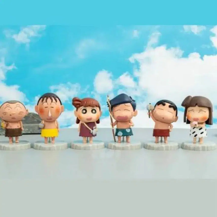 [BUNJANG] Crayon Shin-chan Primitive Era Figure Full Set (Includes Hidden Edition) / 짱구 원시시대 히든포함 6종 풀세트 (새상품)