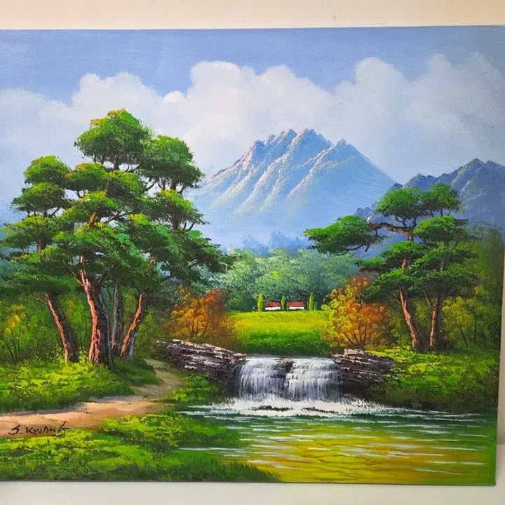 [BUNJANG] Choi Kwang-sik Oil Painting Landscape / 최광식 화백 유화 풍경화 그림