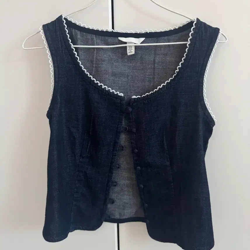 [BUNJANG] H&amp;M Pico Trimming Vest XS / H&amp;M 피코 트리밍 베스트 XS
