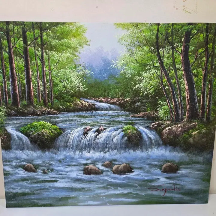 [BUNJANG] Jang Soo-young Painter Valley Landscape Oil Painting / 장수영 화가 계곡 풍경 유화