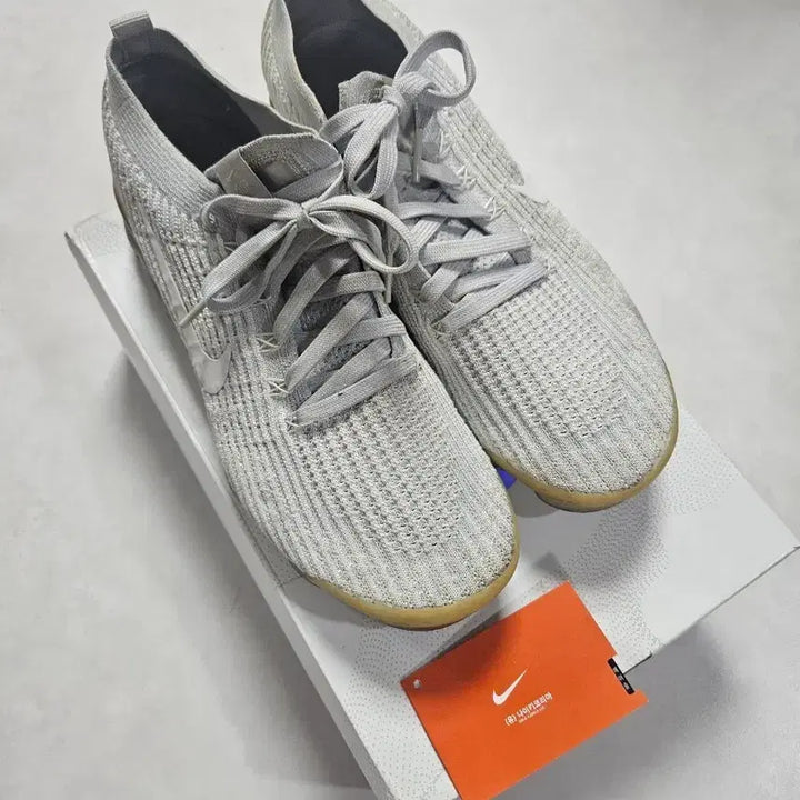[BUNJANG] Nike VaporMax Flyknit 3 All White / 나이키 베이퍼맥스 플라이니트3 올흰 270