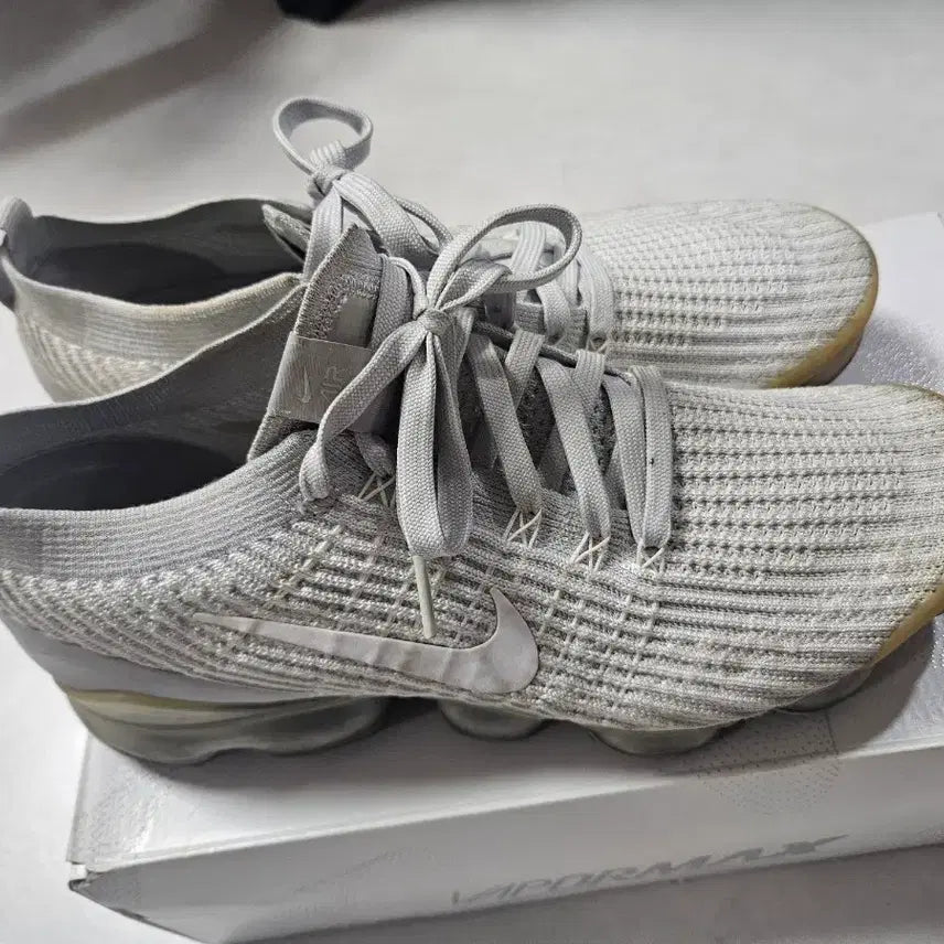 [BUNJANG] Nike VaporMax Flyknit 3 All White / 나이키 베이퍼맥스 플라이니트3 올흰 270