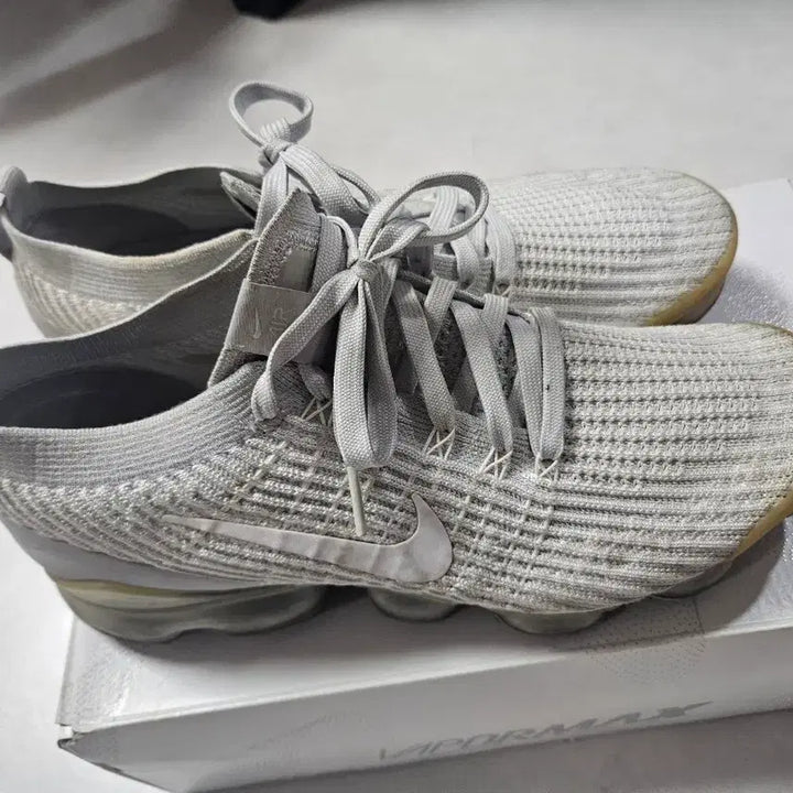 [BUNJANG] Nike VaporMax Flyknit 3 All White / 나이키 베이퍼맥스 플라이니트3 올흰 270