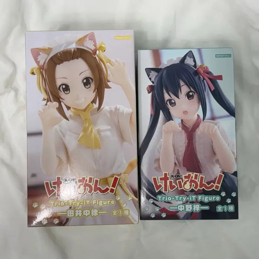 [BUNJANG] K-On! Nyankafé Azusa Azunyan &amp; Ritsu Figure Bundle Set / 케이온 냥카페 아즈사 아즈냥 리츠 피규어 일괄 양도 판매