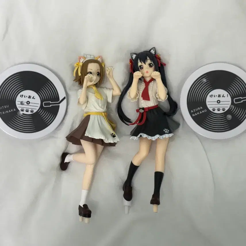 [BUNJANG] K-On! Nyankafé Azusa Azunyan &amp; Ritsu Figure Bundle Set / 케이온 냥카페 아즈사 아즈냥 리츠 피규어 일괄 양도 판매