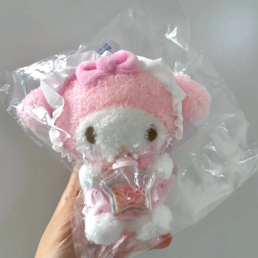[BUNJANG] Sanrio My Melody Starlight Baby Bottle Mascot Keychain / 산리오 베이비 보틀 마이멜로디 별빛 인형 키링 마스코트 정품 미개봉